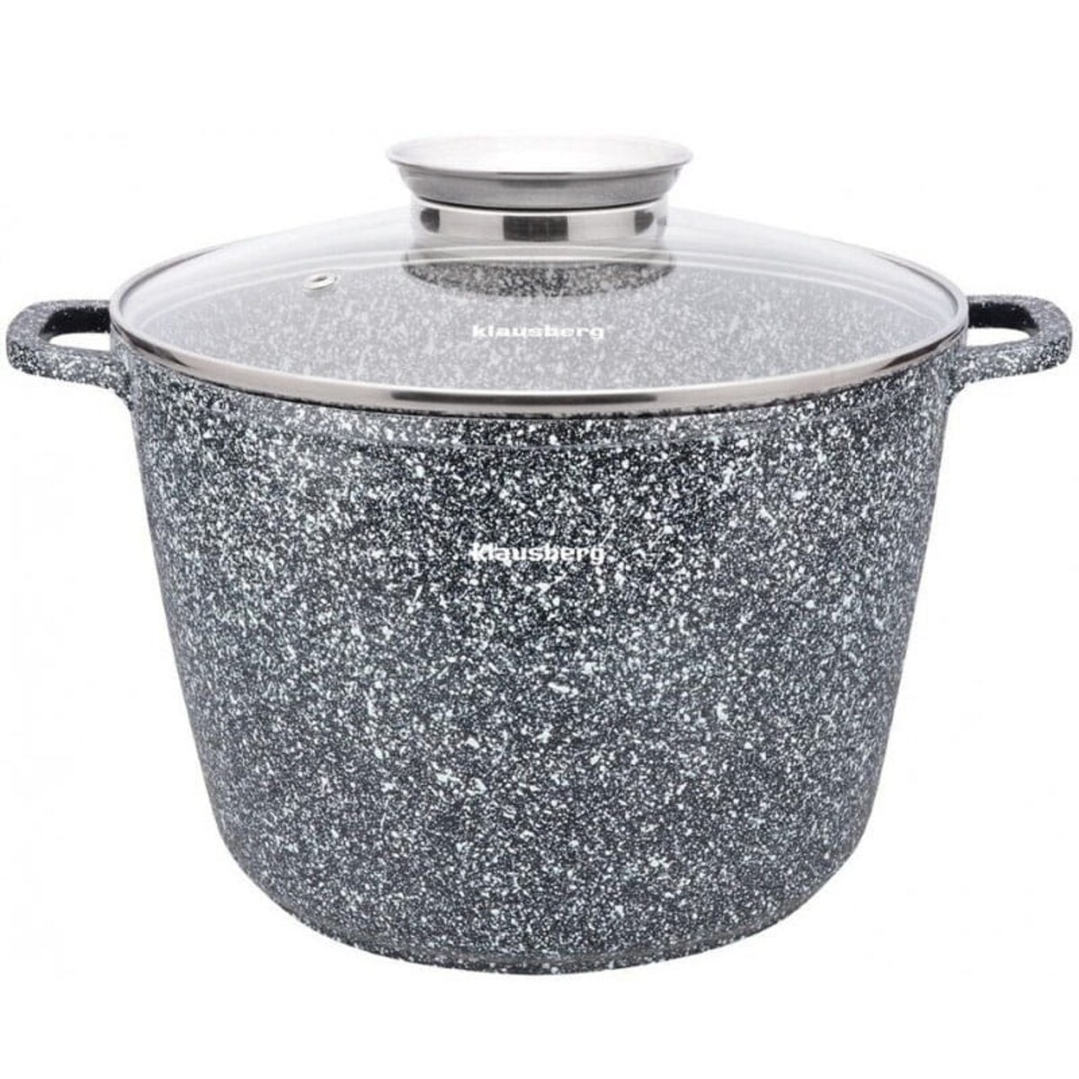 Garnek z powłoką marmurową marmurkowy szary indukcja gaz 10L 28cm KLAUSBERG