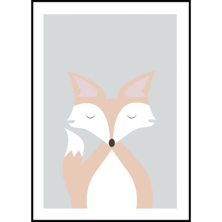 Poster Story, Plakat, Obraz - Śpiący Lisek, wymiary 21 x 30 cm