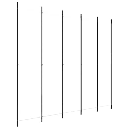 vidaXL Parawan 5-panelowy, biały, 250x220 cm, tkanina
