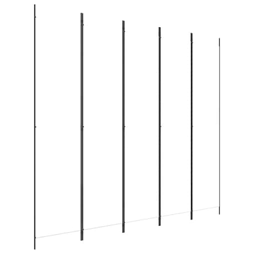 vidaXL Parawan 5-panelowy, biały, 250x220 cm, tkanina