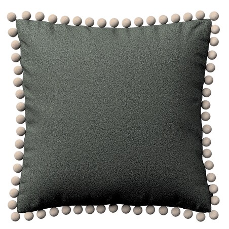 Poszewka Wera na poduszkę 45x45 ciemno szara bukla