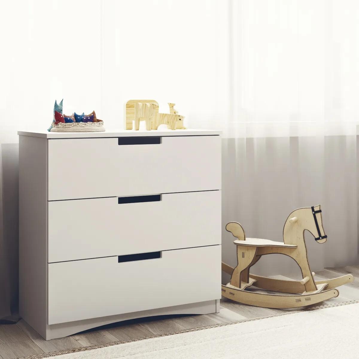 Komoda dla dzieci CLASSIC 80 biała