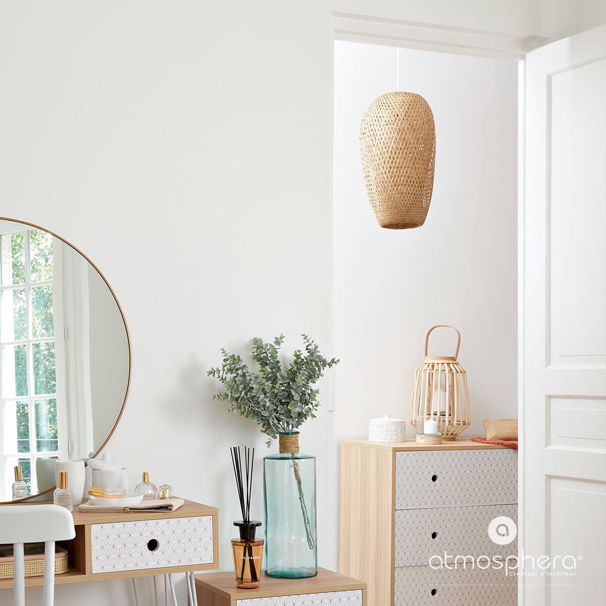 Wazon szklany z recyklingu, 75 cm