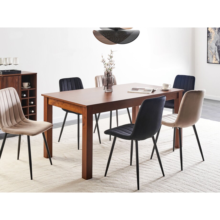 Stół do jadalni rozkładany MADURA Jesion ciemny 160/240 cm 90 cm