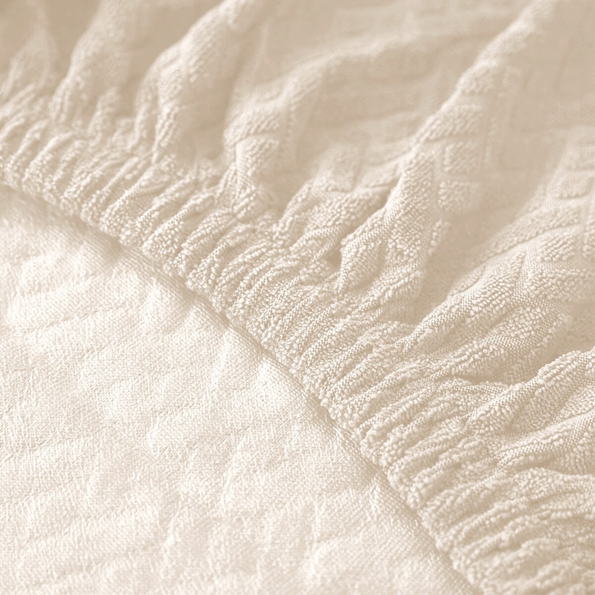 POKROWIEC NA KRZESŁO ECRU ŻAKARD ELASTYCZNY [10-Z1-EC]