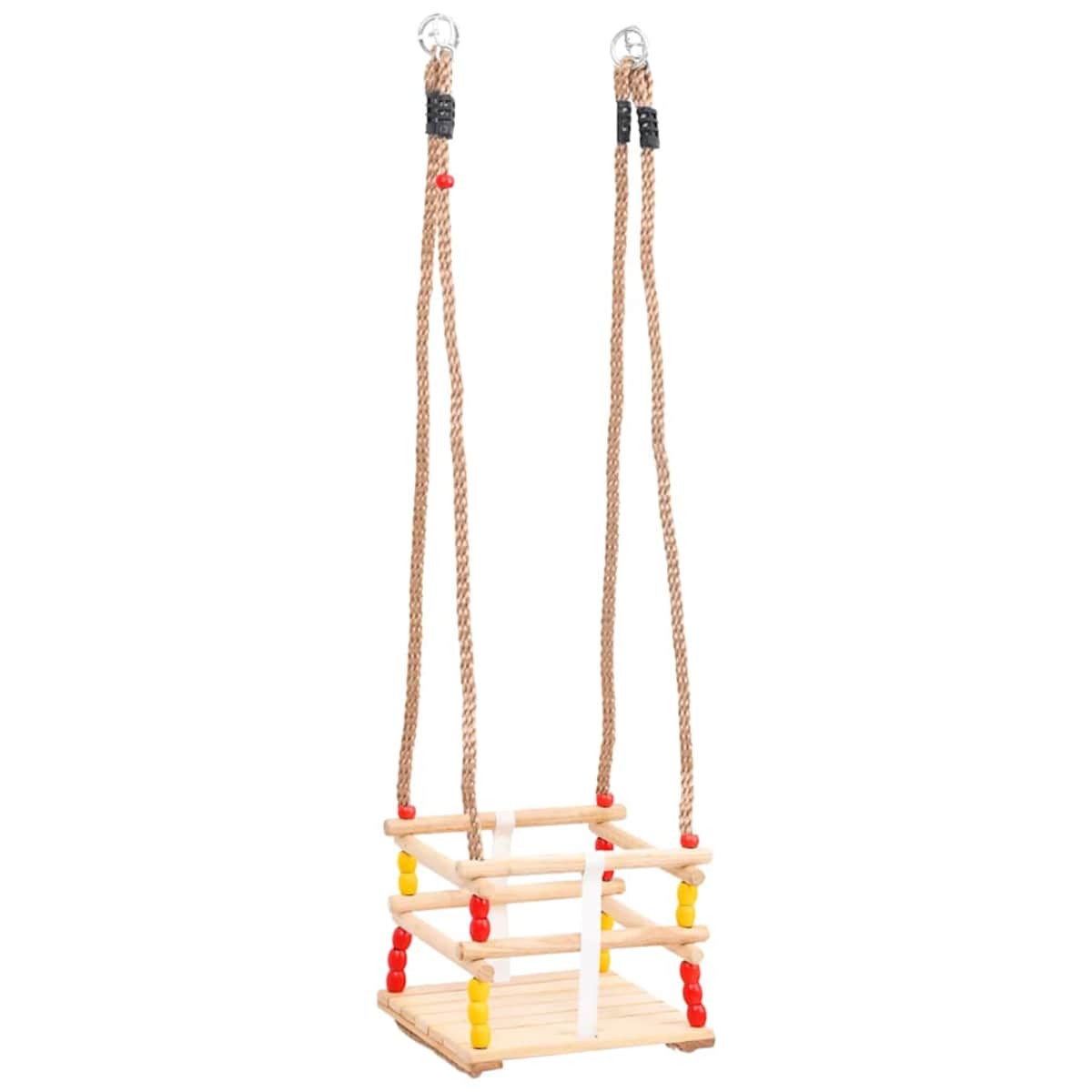 vidaXL Huśtawka dziecięca z pasem bezpieczeństwa, lite drewno sosnowe