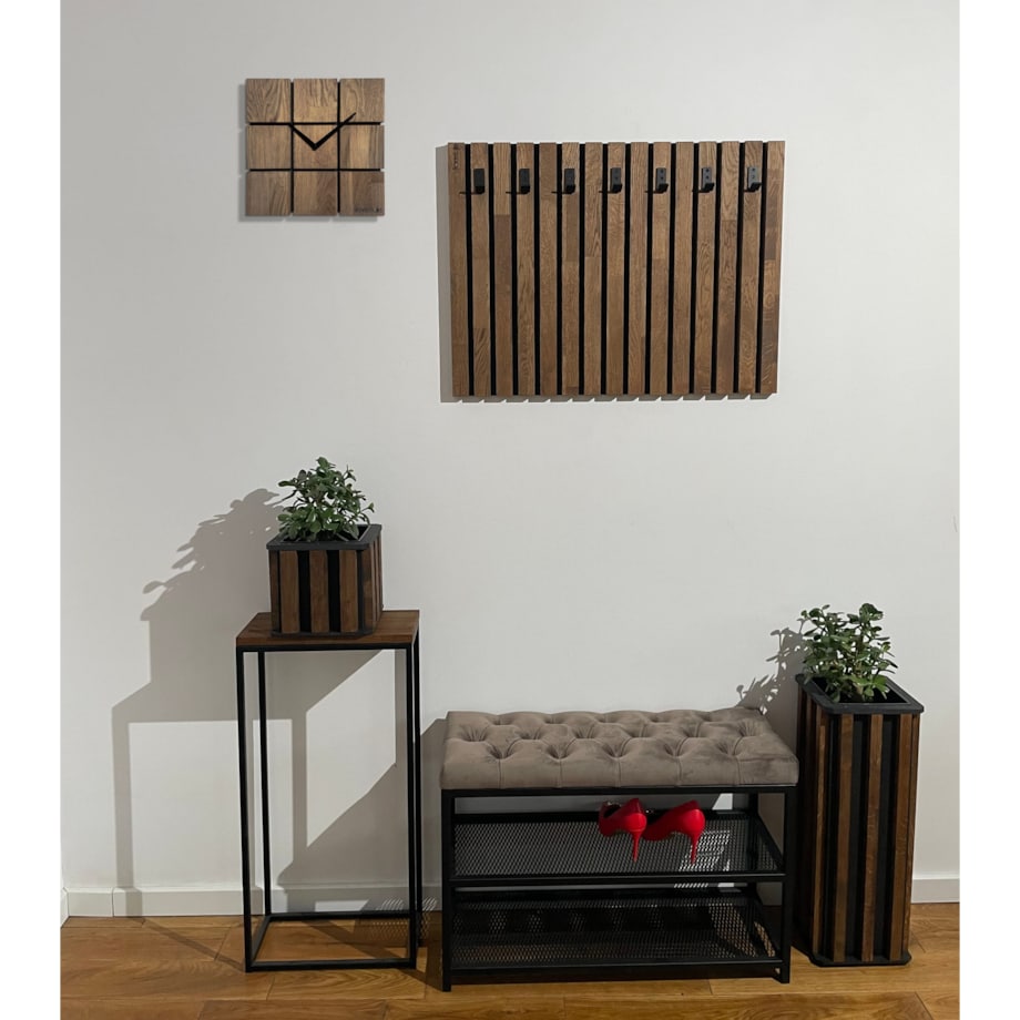 Zegar ścienny drewniany Harmony 30cm brązowy