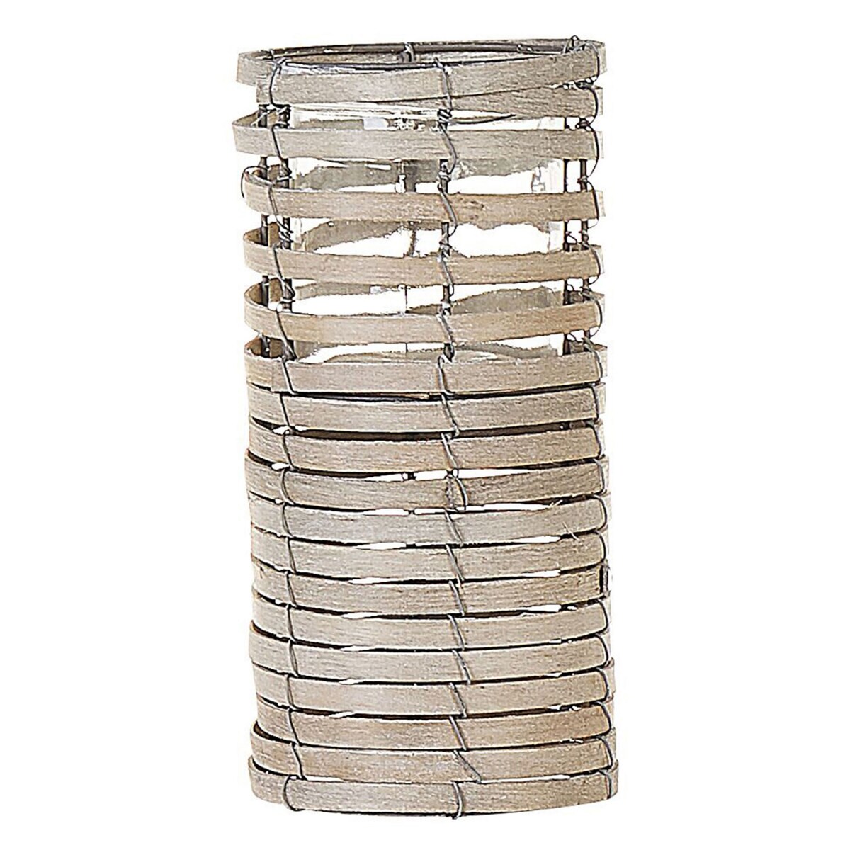 Zestaw 3 świeczników jasne drewno ROVARE