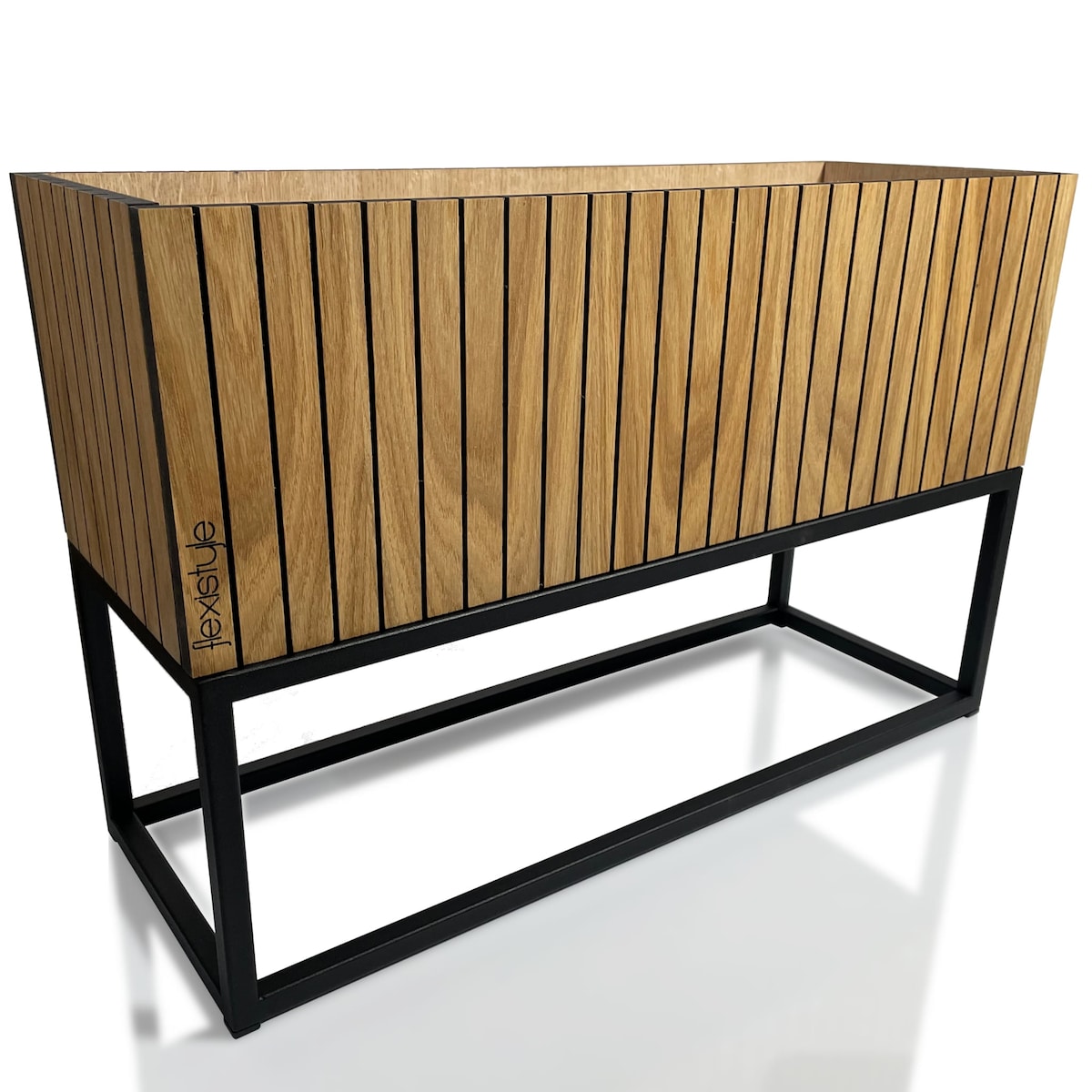 Kwietnik loftowy FIORINO lamele 62x22x40 cm