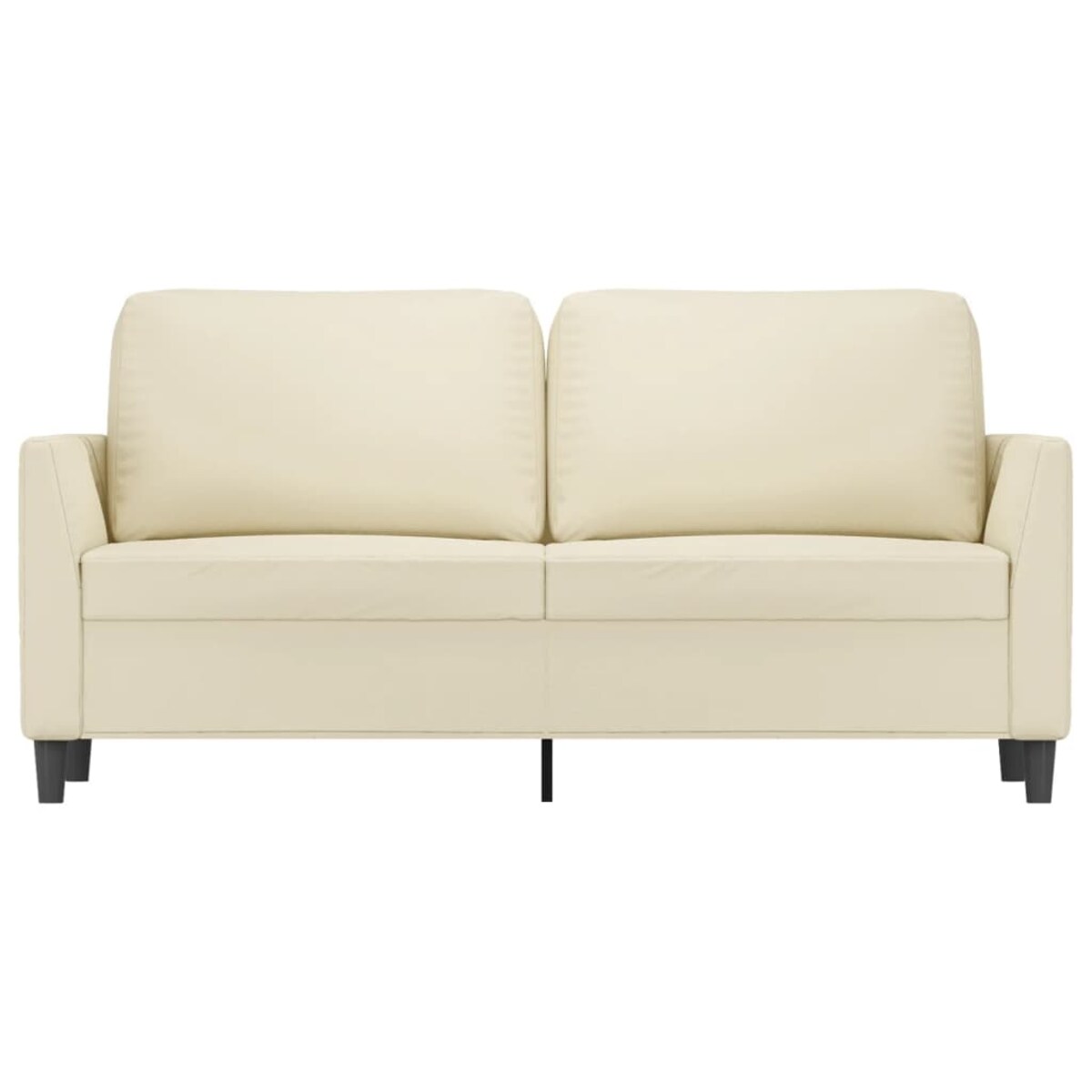 vidaXL 2-osobowa sofa, kremowy, 140 cm, sztuczna skóra