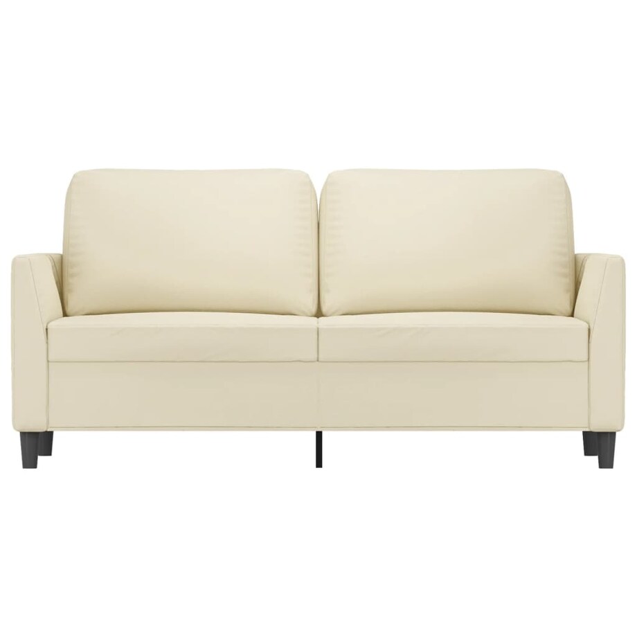 vidaXL 2-osobowa sofa, kremowy, 140 cm, sztuczna skóra