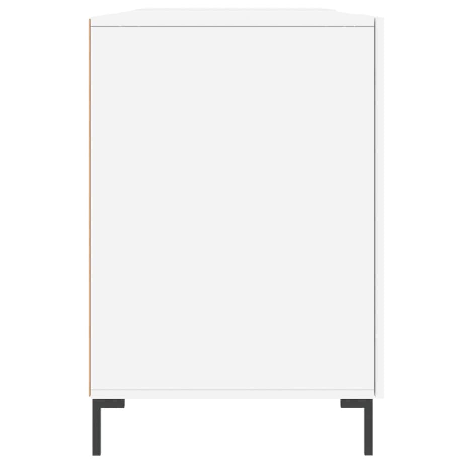 vidaXL Biurko białe z połyskiem, 140x50x75 cm, materiał drewnopochodny