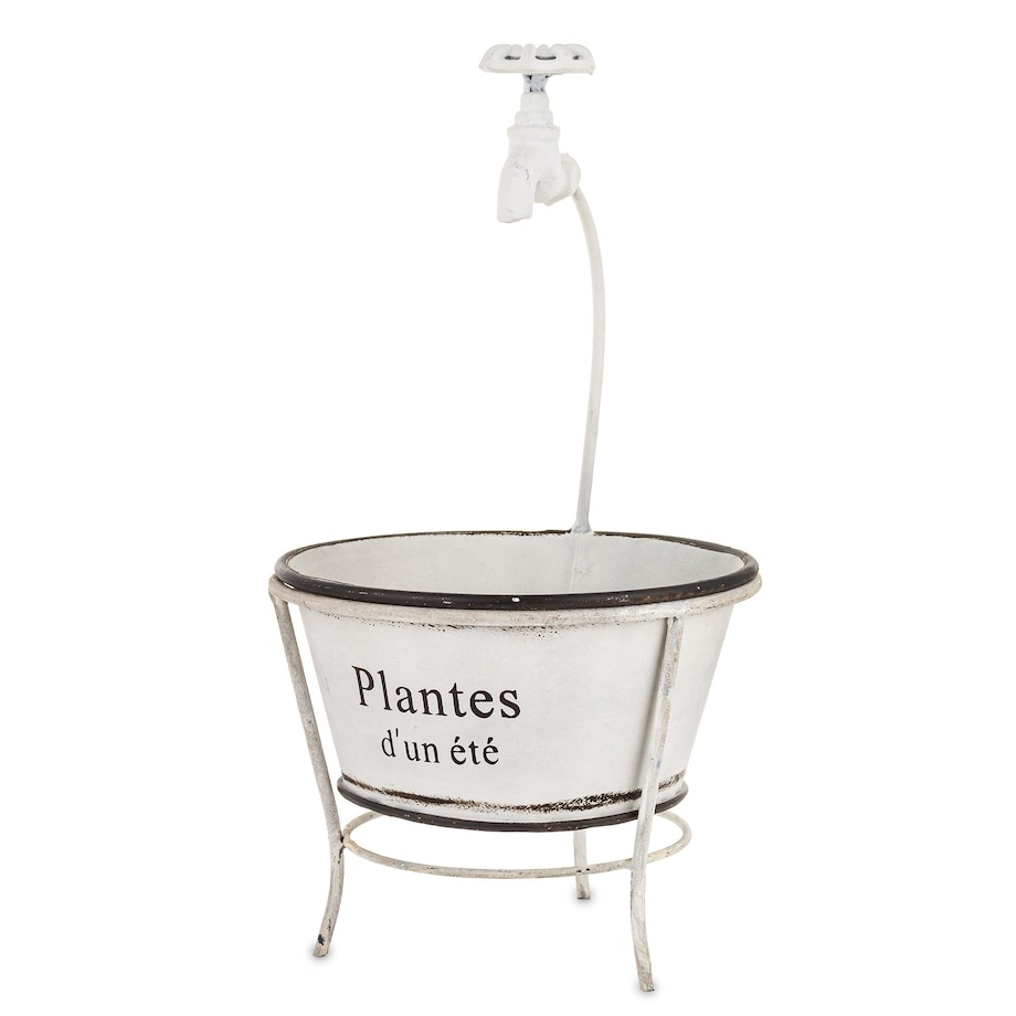 Kwietnik metalowy 41x22x22 cm MISKA-2 z kranikiem