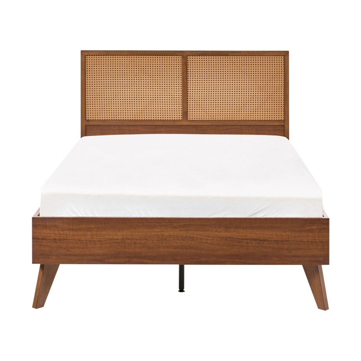 Łóżko Technorattan MONPAZIER 120 x 200 cm Ciemnobrązowy