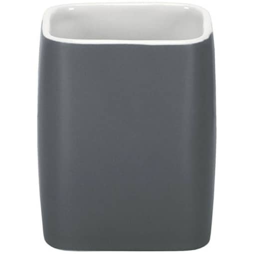 Kleine Wolke Cubic Ceramiczny Kubek łazienkowy szary