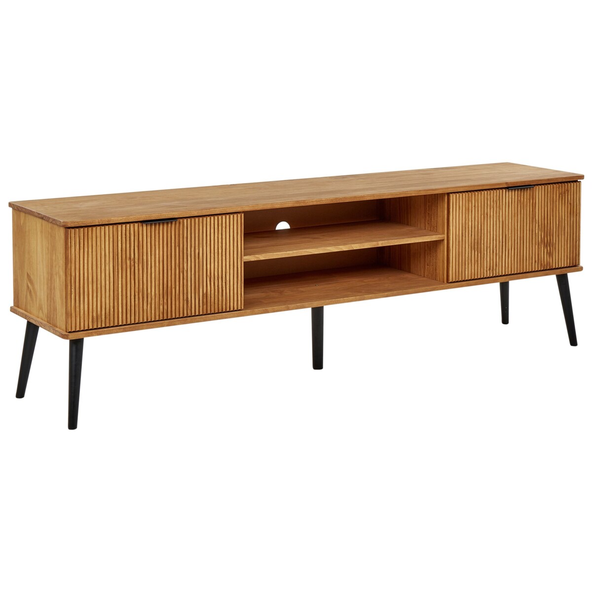 Szafka RTV TIMMINS Drewno sosnowe Brązowy