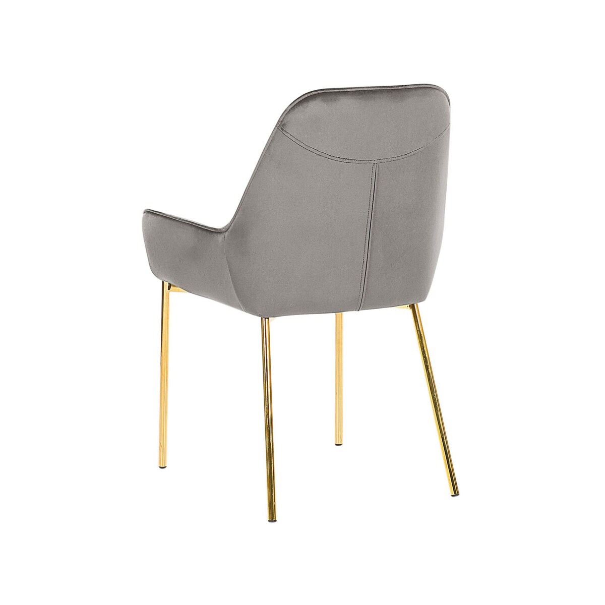 Zestaw 2 krzeseł do jadalni welurowy szary LOVERNA