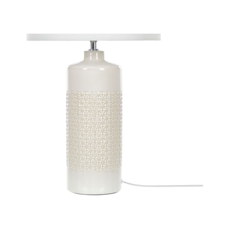 Lampka nocna ceramiczna biała ANSEBA