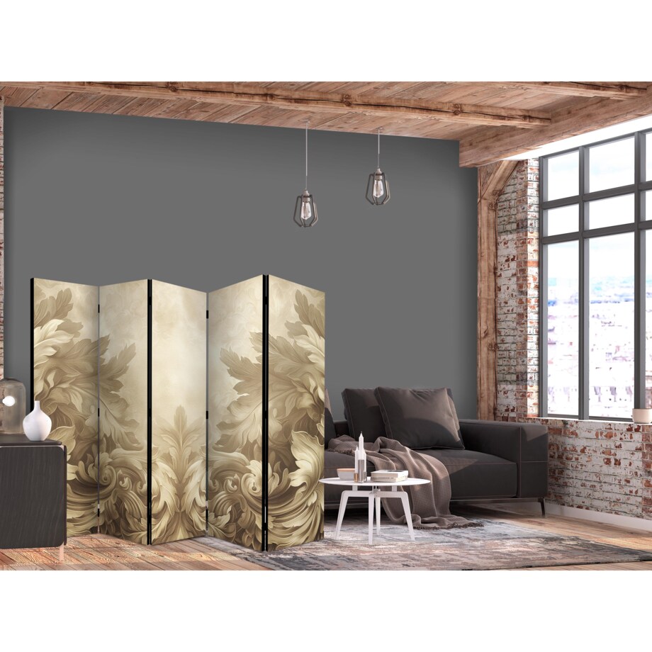 Parawan Dwustronny Rzeźbione ornamenty barokowe 225x172cm