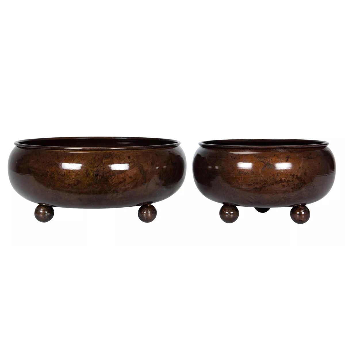 DONICZKA LOFT MISA loft rustykalna płytka okrągła metalowa na bonsai 2 szt.