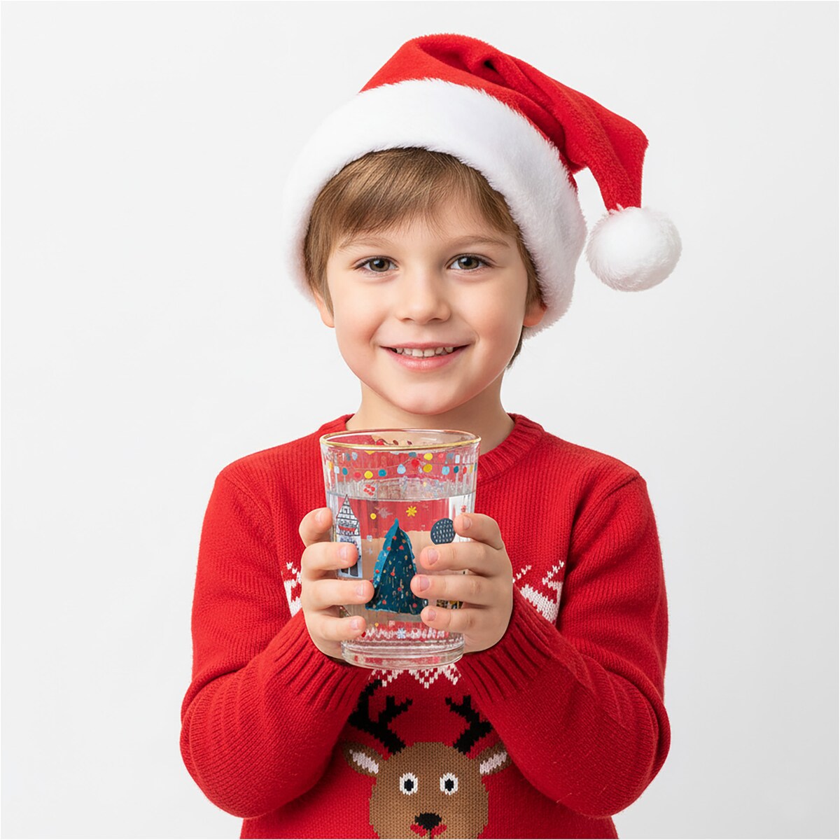 Szklanki Świąteczne Do Napojów Szklany Kubek Świąteczna Na Prezent 500 Ml