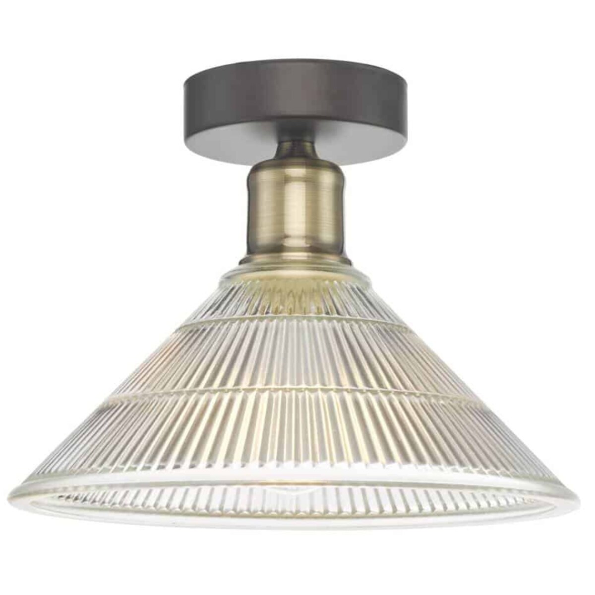 Wpuszczana lampa sufitowa Boyd BOY0175 Dar Lighting na korytarz szklana mosiądz