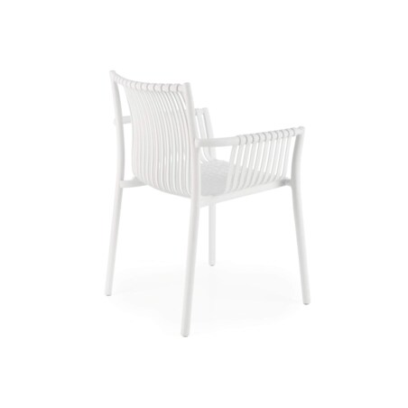 Konsimo ELBERTI Nowoczesne krzesło ogrodowe w kolorze białym