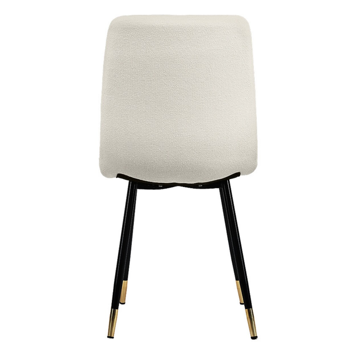 Krzesło pikowane z tkaniny tapicerowane metalowe nogi do jadalni salonu