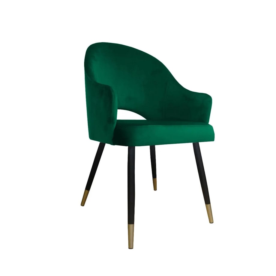 Krzesło JENISEJ VELVET GOLD zielone