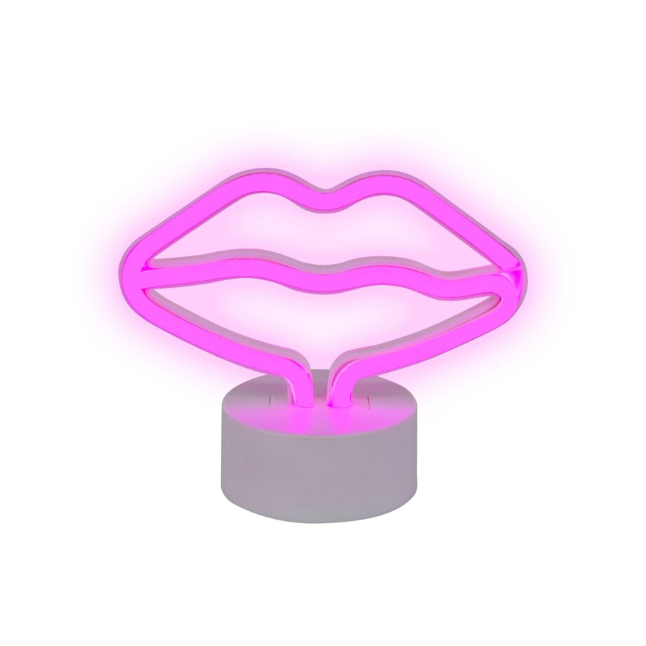 Neon LED usta różowy FLORA