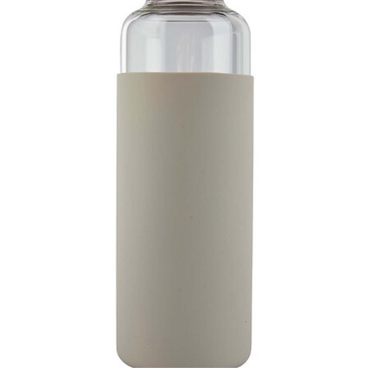 BUTELKA SZKLANA 0,5L beżowa Z POKROWCEM silikonowym