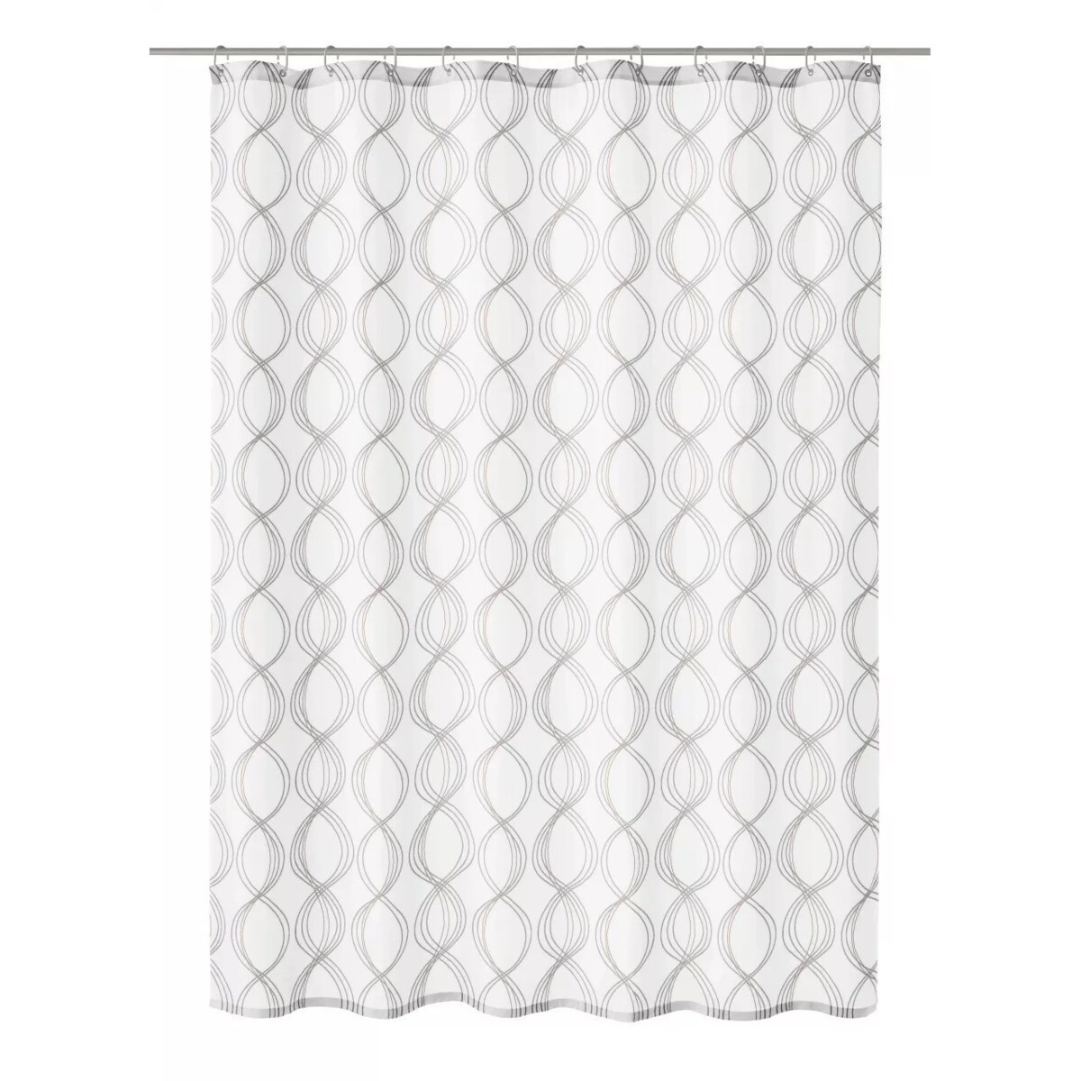 Kleine Wolke Classy Tekstylna Zasłona prysznicowa biała 240x180 cm