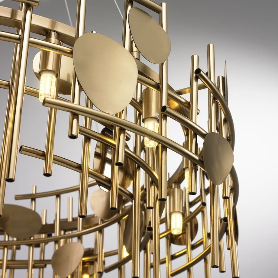 Lampa wisząca złota Plaquita 60 m