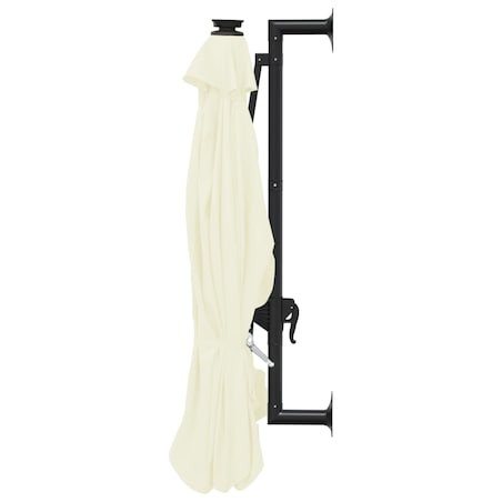 vidaXL Parasol ogrodowy z LED, ścienny, 300 cm, piaskowy