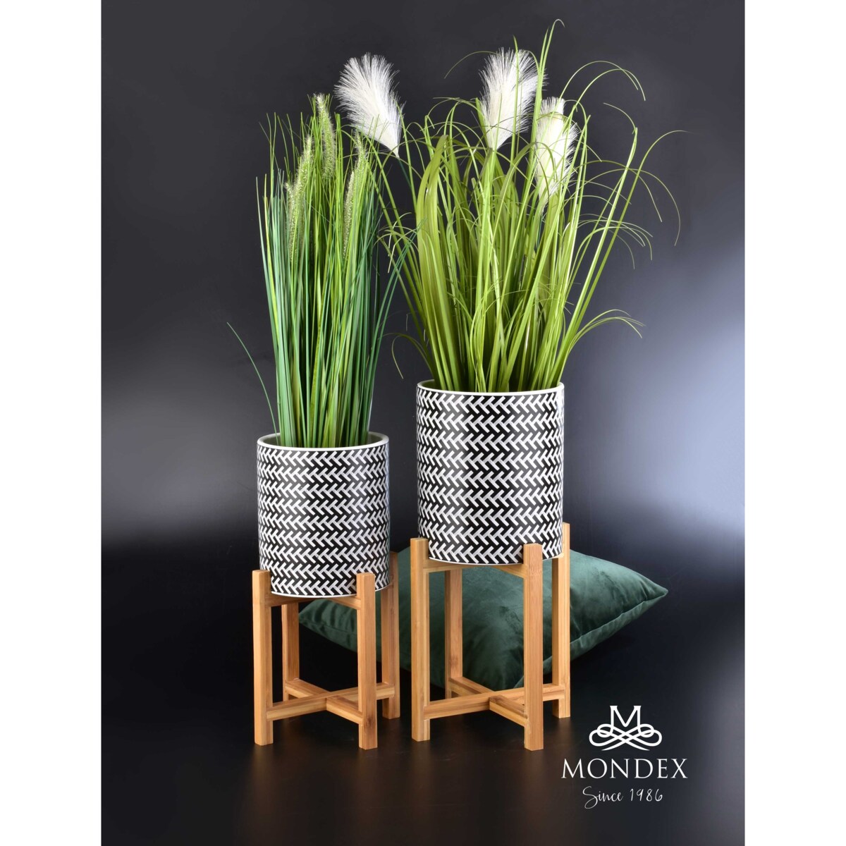 AVA BLACK DONICZKA śr.18xh20cm na stojaku