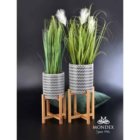 AVA BLACK DONICZKA śr.18xh20cm na stojaku