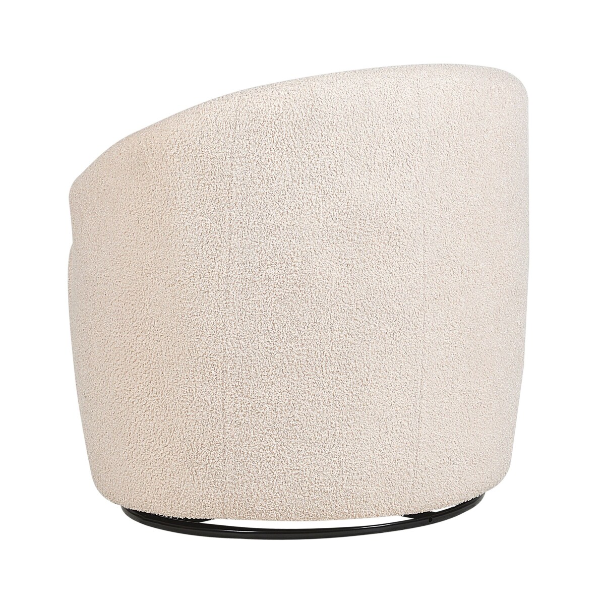 Fotel obrotowy boucle beżowy DAVIK