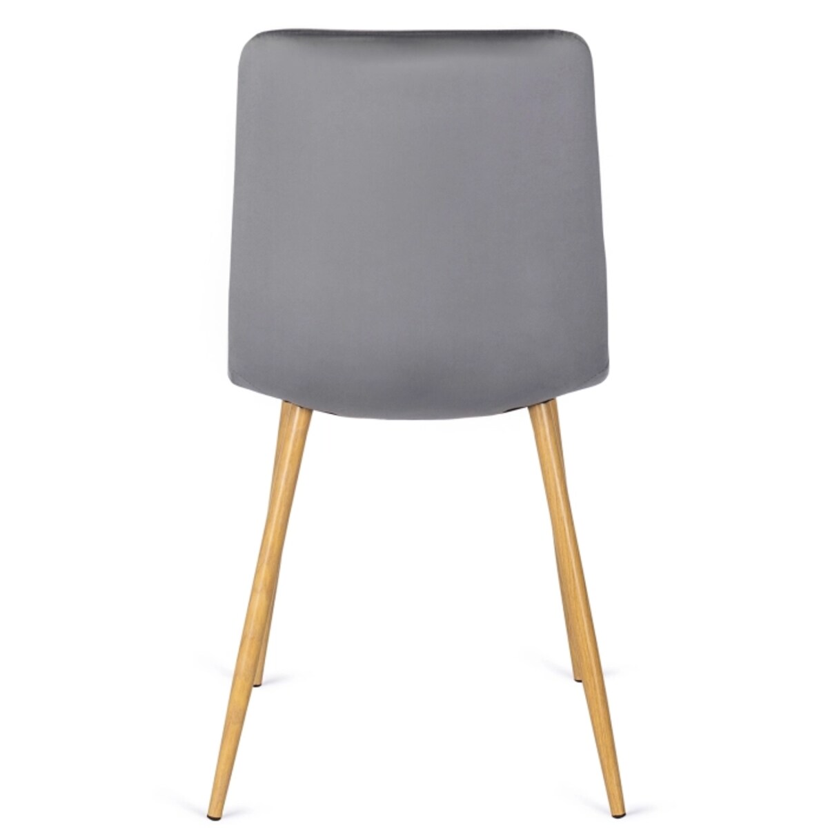 Krzesło Tapicerowane Welurowe Kuchenne Do Jadalni Salonu Szary FREDY