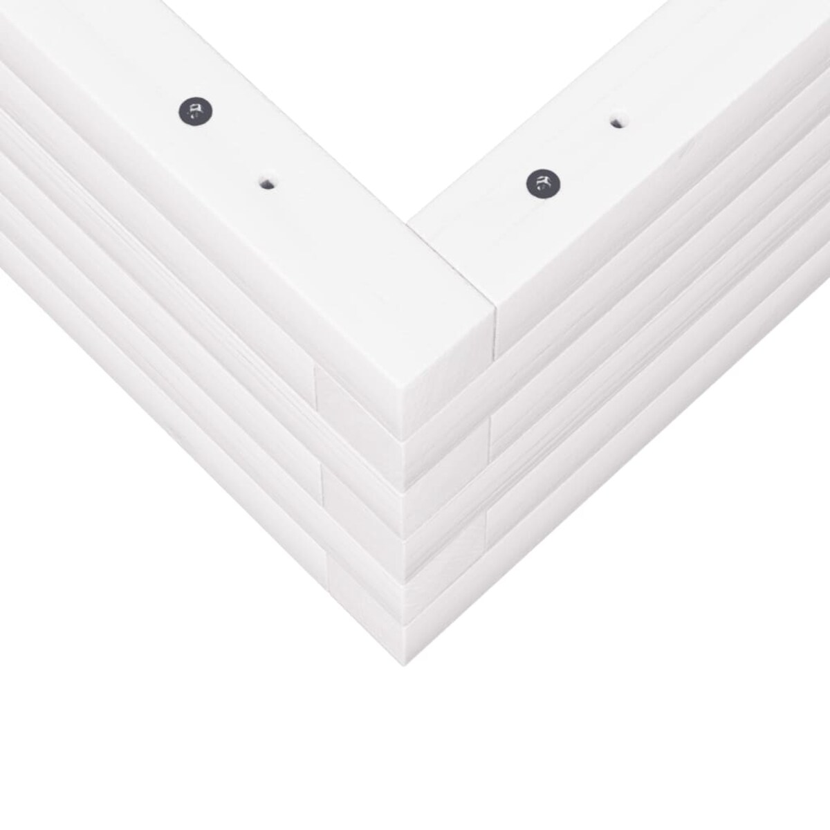 vidaXL Donica ogrodowa, biała, 80x80x23 cm, lite drewno sosnowe