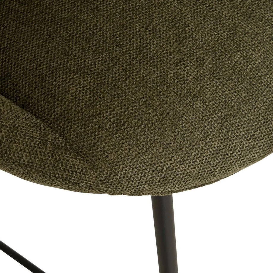 Krzesło barowe, tapicerowane Amago 2 szt. cedrowa zieleń