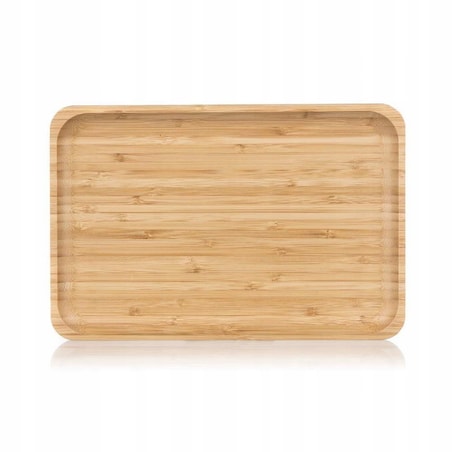 PATERA TACA na jedzenie przekąski z bambusa BAMBUSOWY talerz półmisek 28 cm