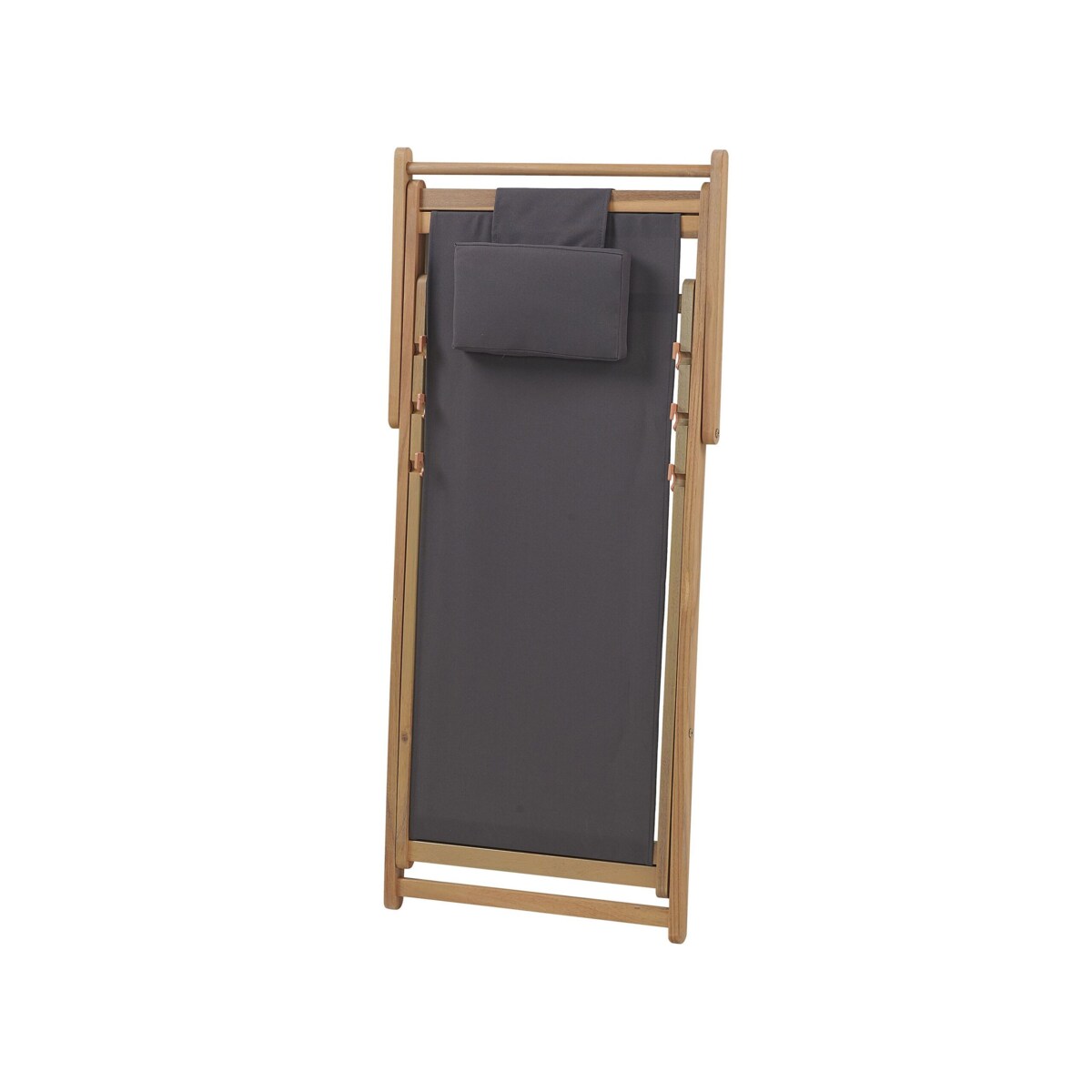 Zestaw 2 leżaków ogrodowych i 2 wymiennych tkanin (różne warianty) jasne drewno AVELLINO