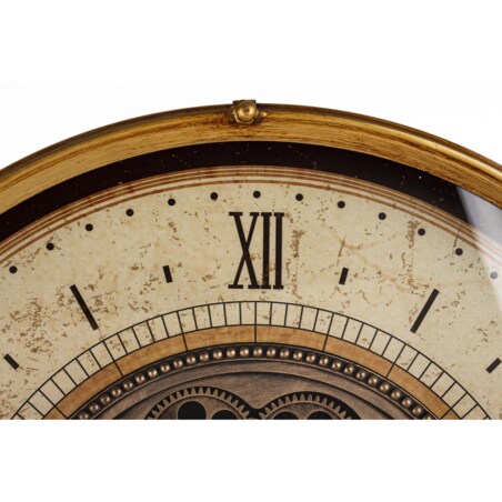 Zegar ścienny metalowy 60x60x9 cm OROGLIO brązowy