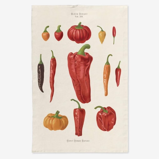 Lniany ręcznik kuchenny - Papryka