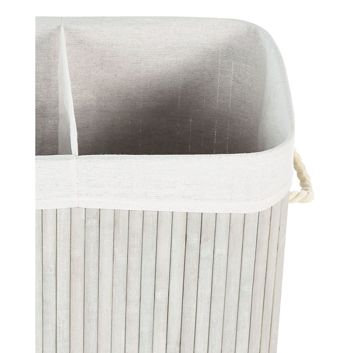 Kosz bambusowy z pokrywką szary KANDY