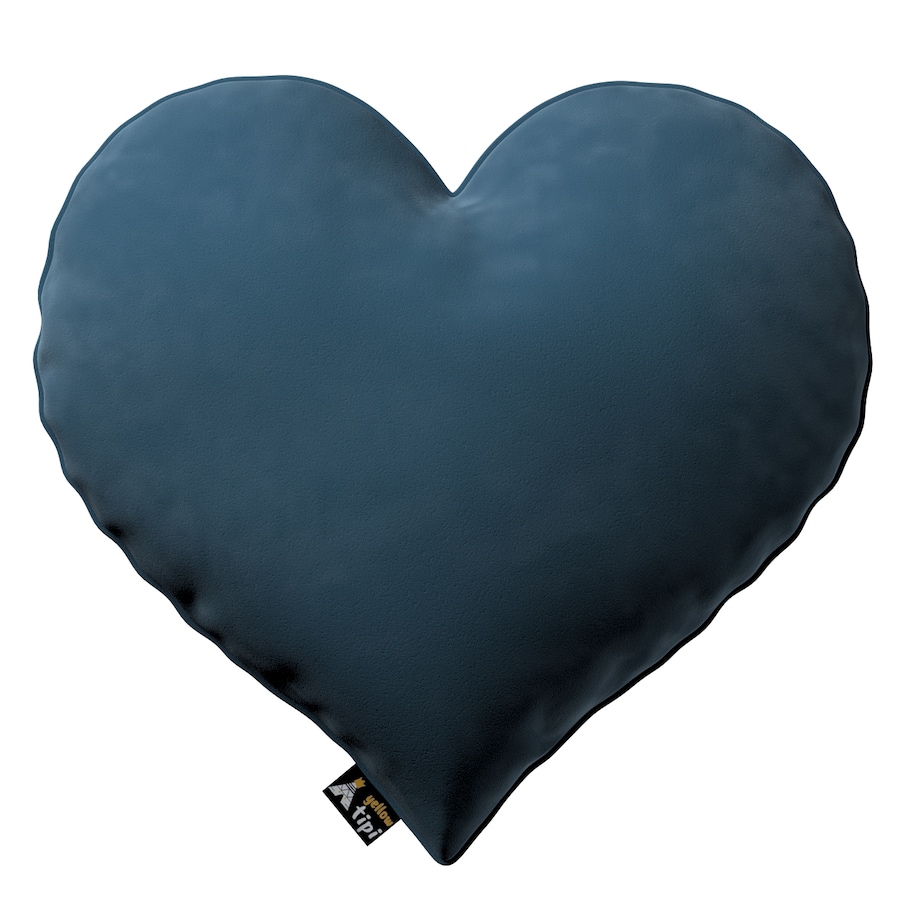 Poduszka Heart of Love, pruski błękit, 45x15x45cm, Posh Velvet