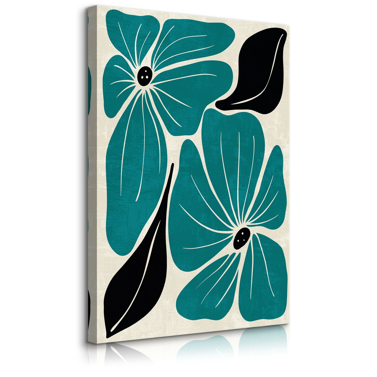 Obraz Turkusowe Egzotyczne Kwiaty 30x40cm