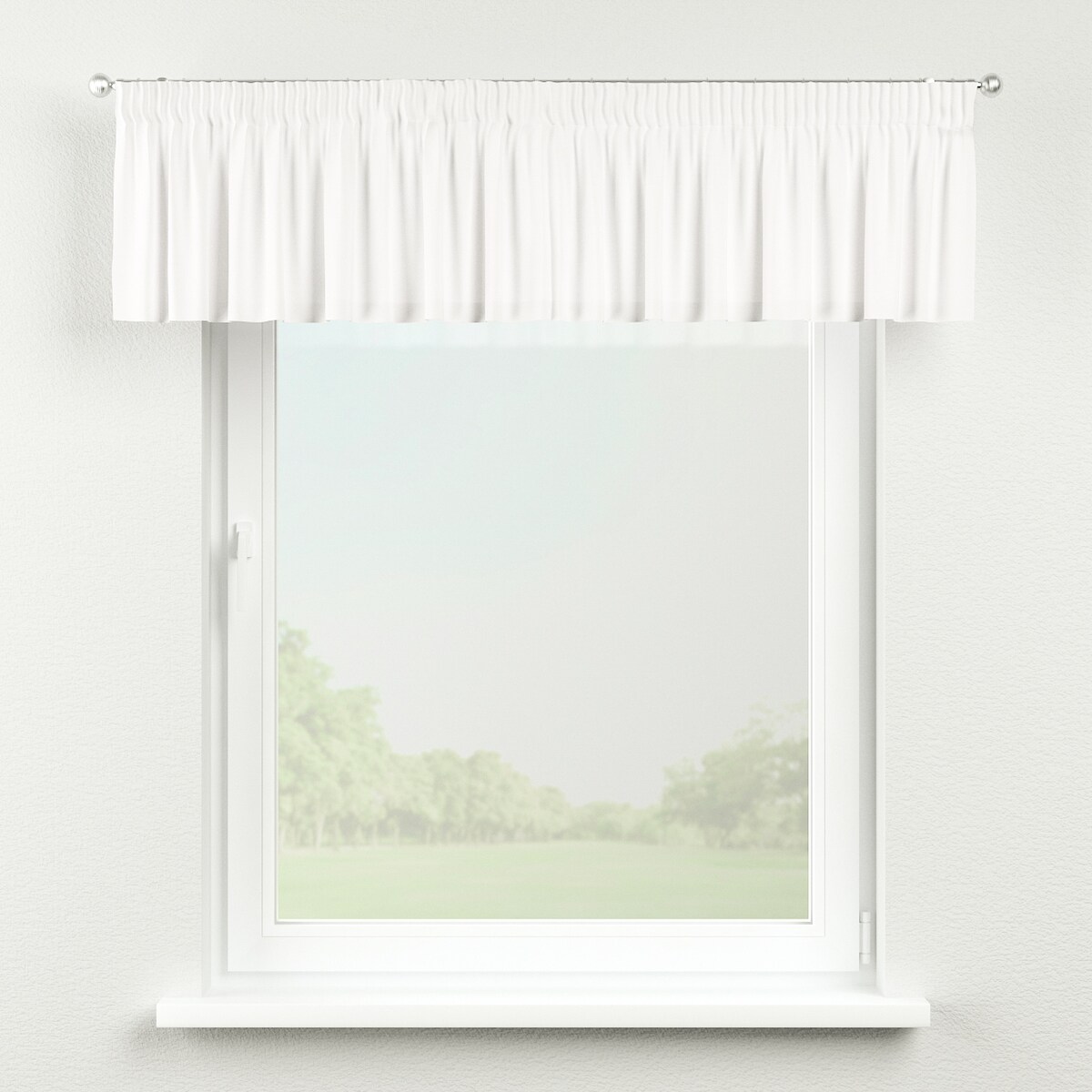 Lambrekin na taśmie marszczącej 390x40 biały