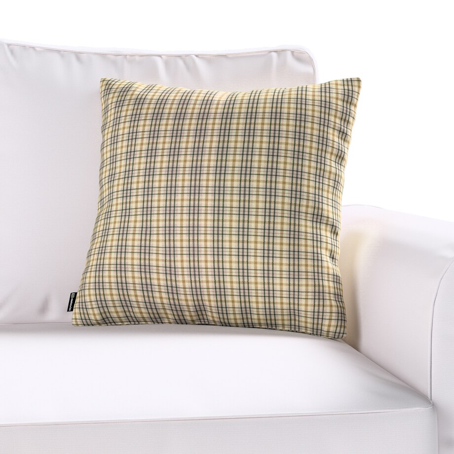 Poszewka Kinga na poduszkę 43x43 beżowo-brązowa kratka