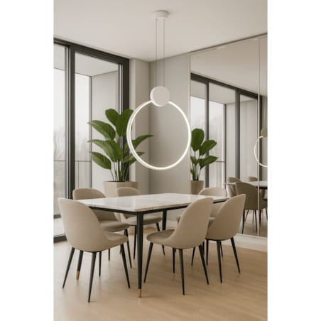 LAMPA WISZĄCA ZAFIRO L BIAŁA